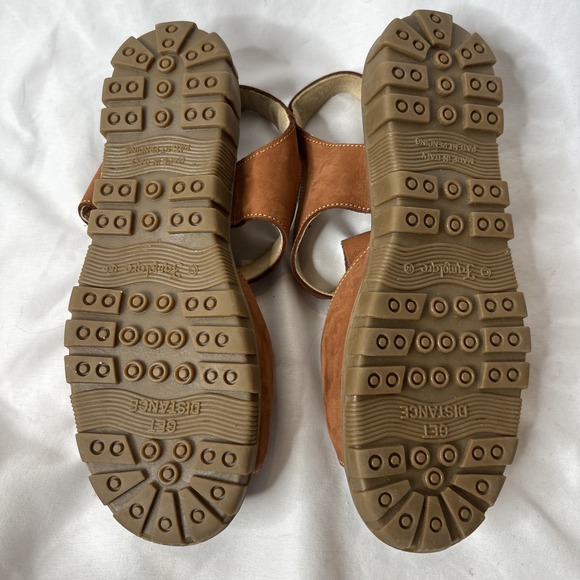 Vtg Famolare Womens 7M Leather Tan Buckle Sandals Italy - Picture 5 of 8